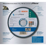 25 Discos De Corte Bosch Amoladora 115 Mm 4.1/2 Inox 1mm detalles