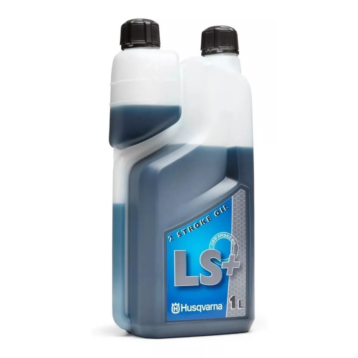 Aceite Husqvarna LS (Low Smoke) 2t 1 Lt. Motosierra Motoguadaña Stihl Echo con dosificador envase