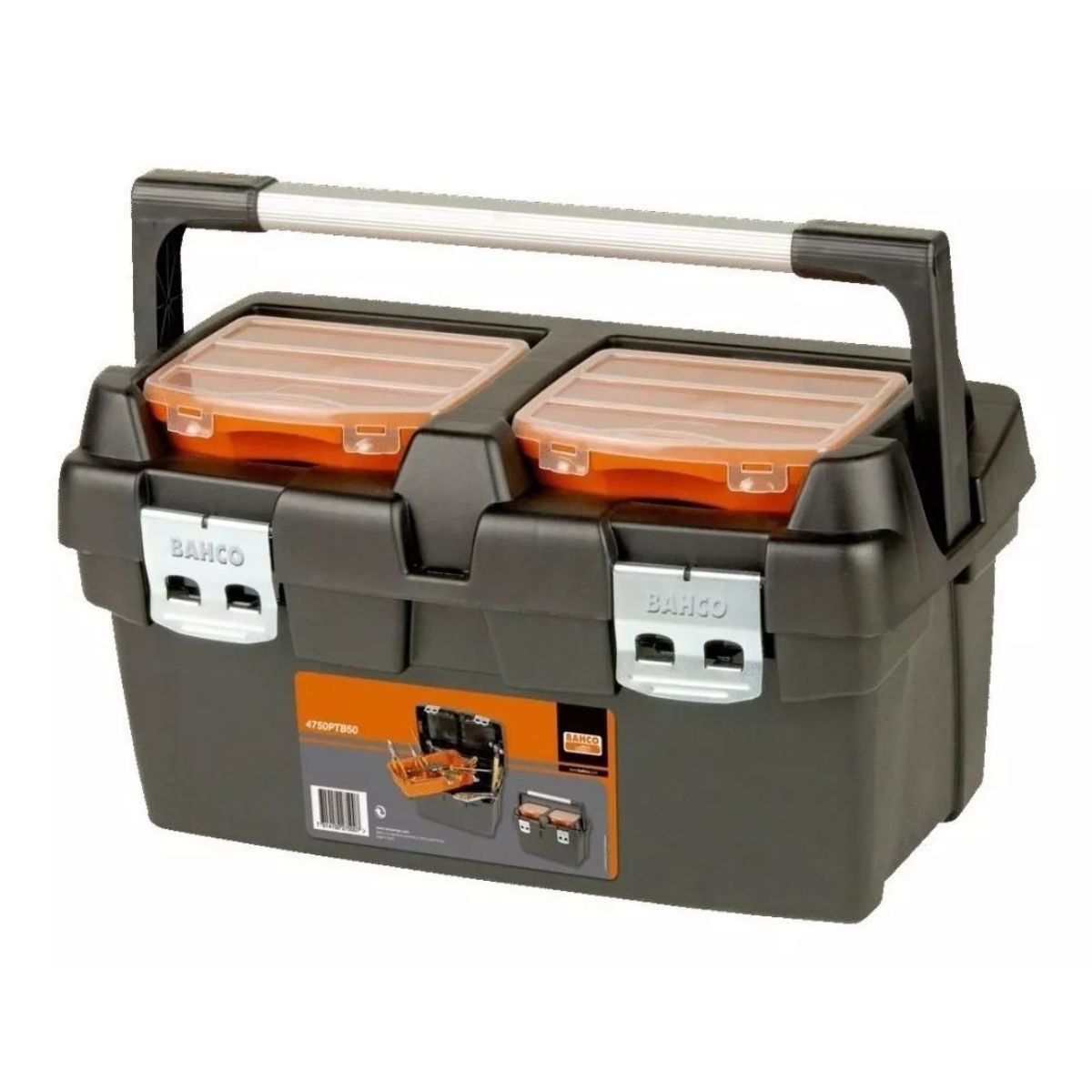 Caja de herramientas Bahco 4750PTB50 de plástico 295mm x 500mm x 270mm negra frente