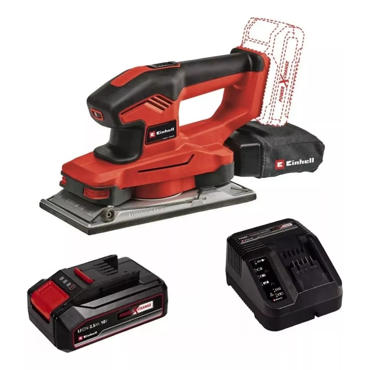 Combo Lijadora Orbital Te-os 18/230 Li + Batería 2,5 Einhell combo