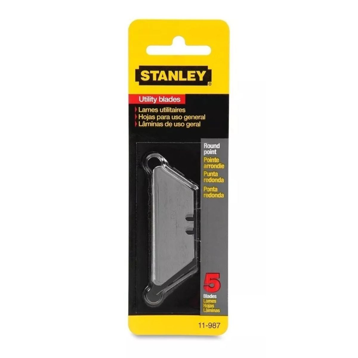 Hoja para Cutter de Seguridad Trapezoidal con Puntas Redonda Stanley 11-987