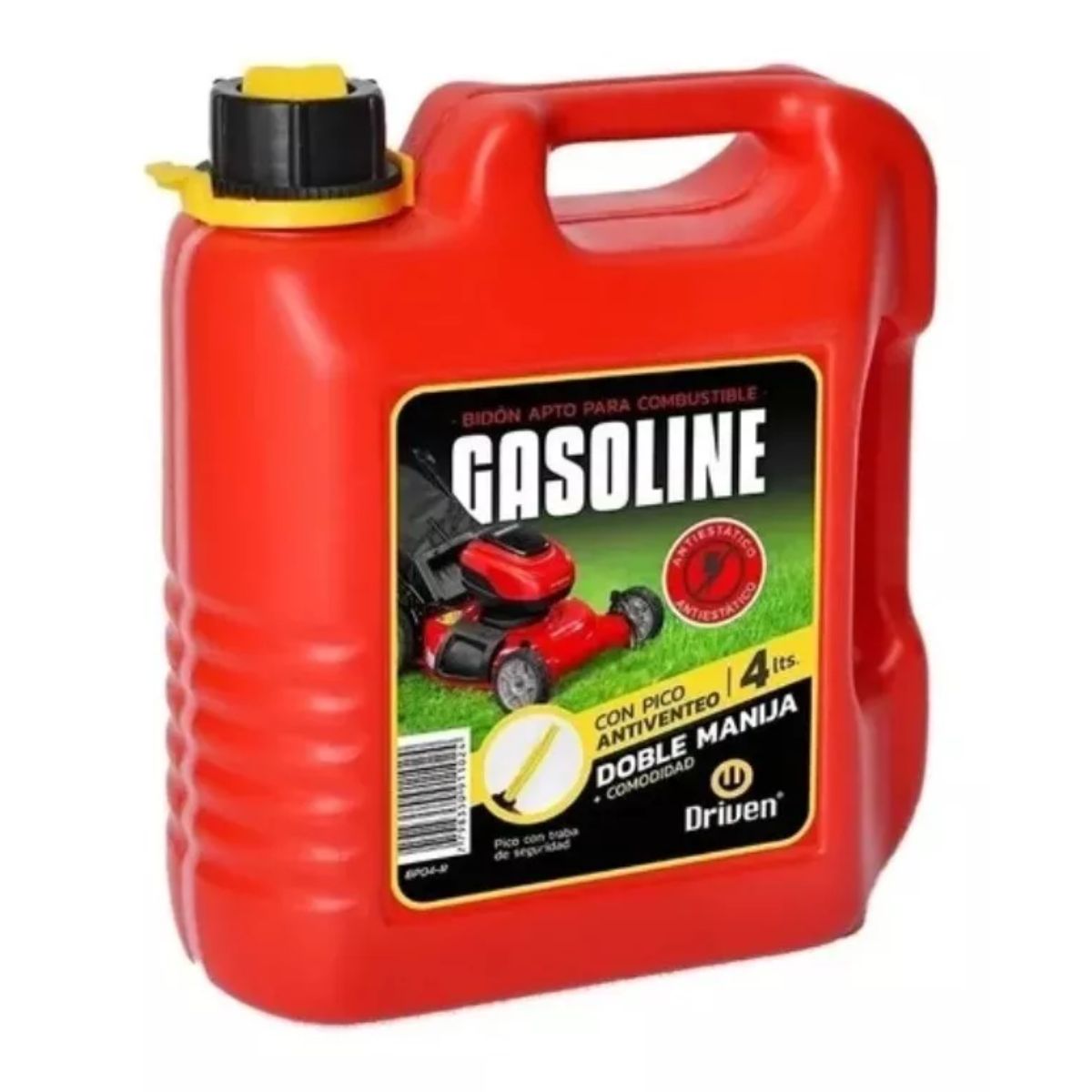 Bidon Combustible 4 Litros Driven Nafta Diesel Chato Moto frente