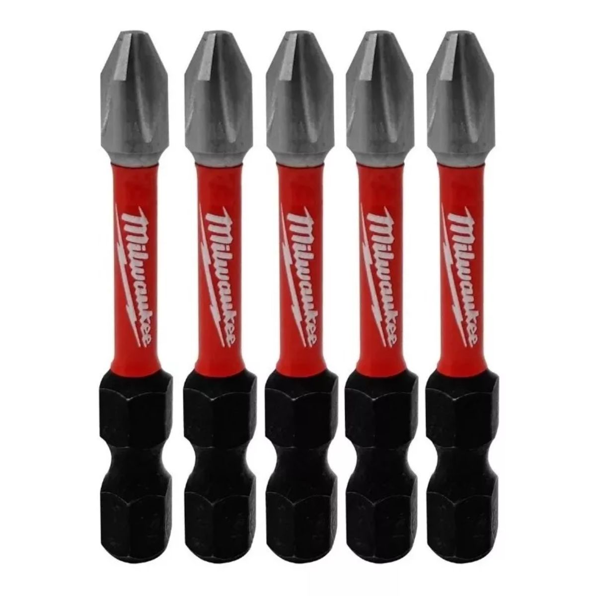 5 Puntas Medianas Imantadas Impacto PH2 50mm 1/4'' Milwaukee 4832-4602