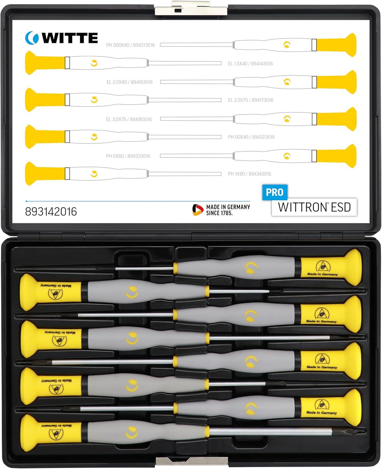 Juego de Destornilladores ESD de precisión Whitte Wittron