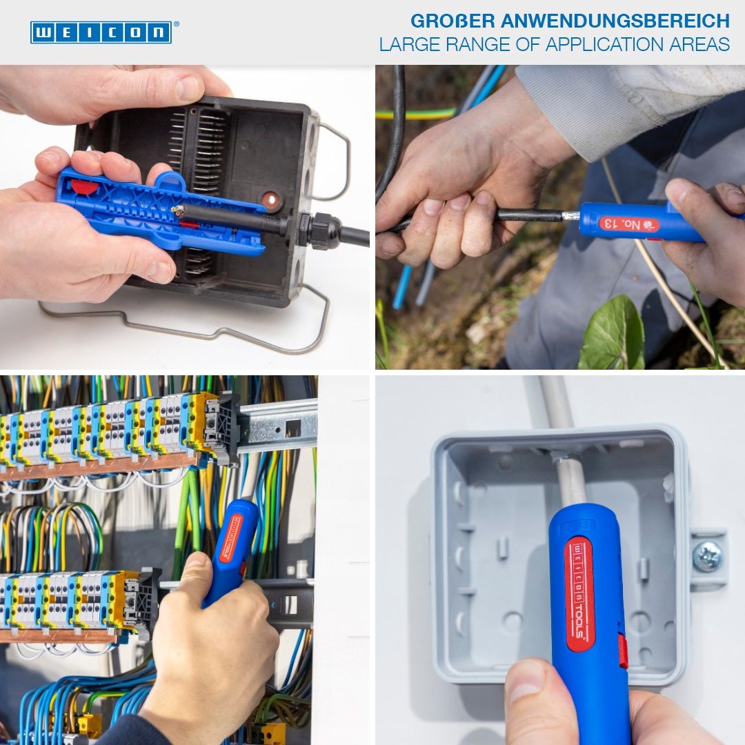 Pinza Pelacables para Difícil Acceso de 8-13 mm No. 13 Weicon 52000013