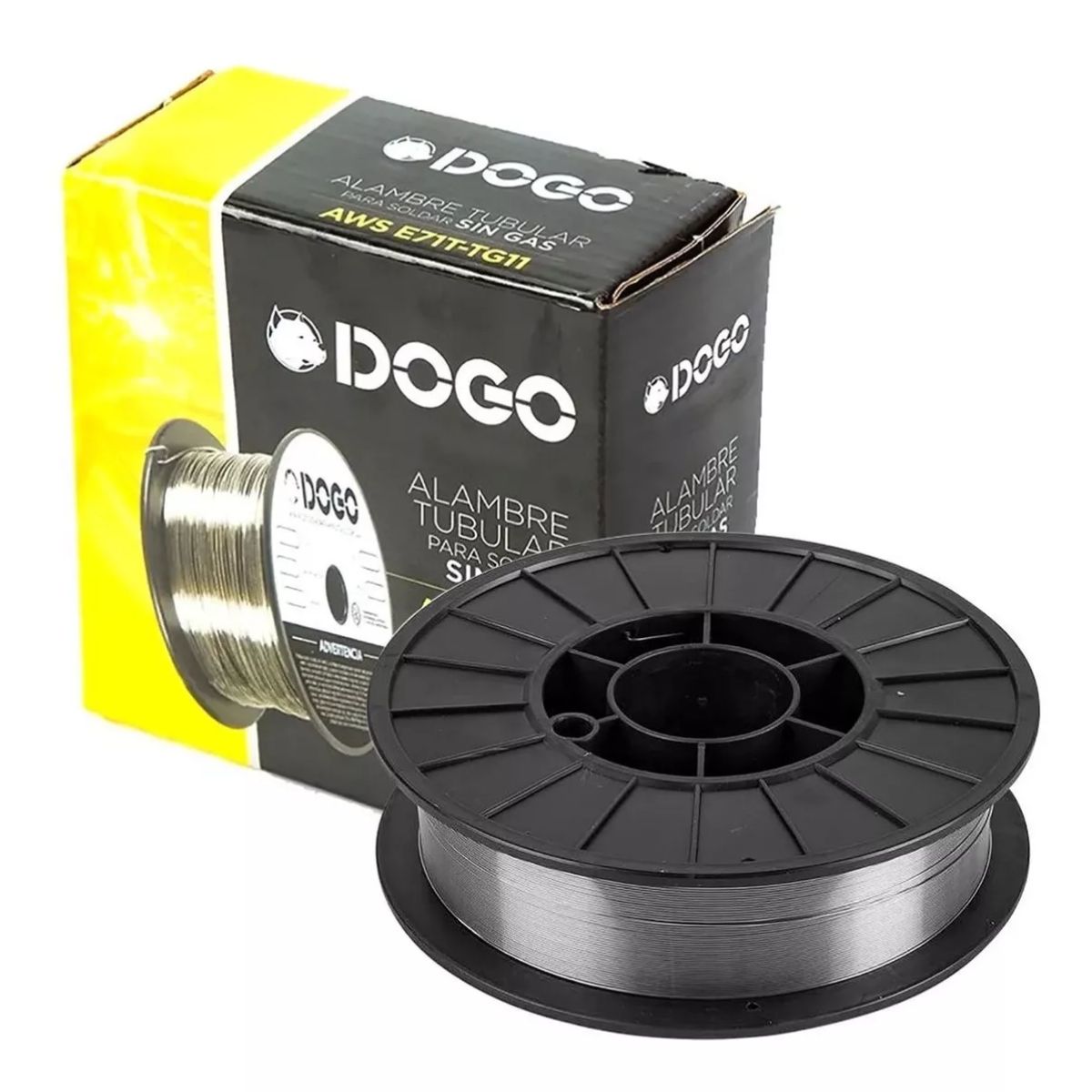 Alambre MIG Tubular para Soldar Sin Gas 0,8 mm Rollo 900 gramos Dogo DOG25612