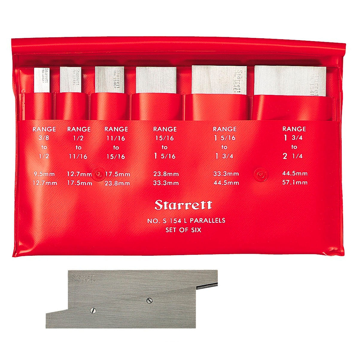 Bloques Paralelos Ajustables A,B,C,D,E,F 9,5 - 57 mm Serie 154 Starrett