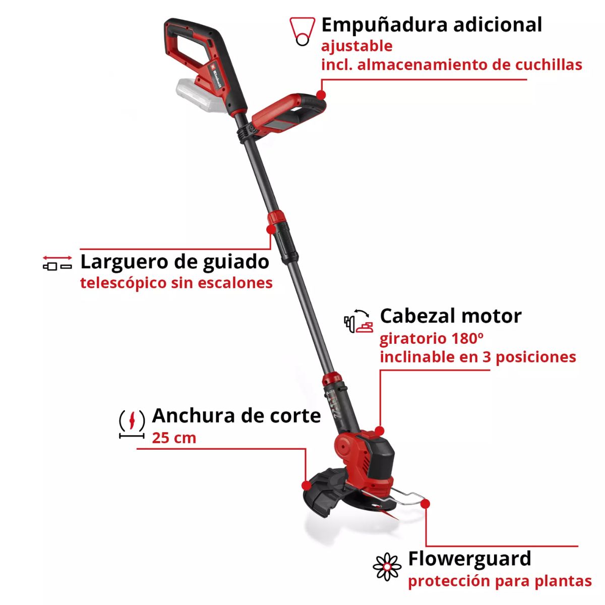 Bordeadora Inalámbrica Einhell GE-CT 18/25 Li-Solo 18V Power X-Change