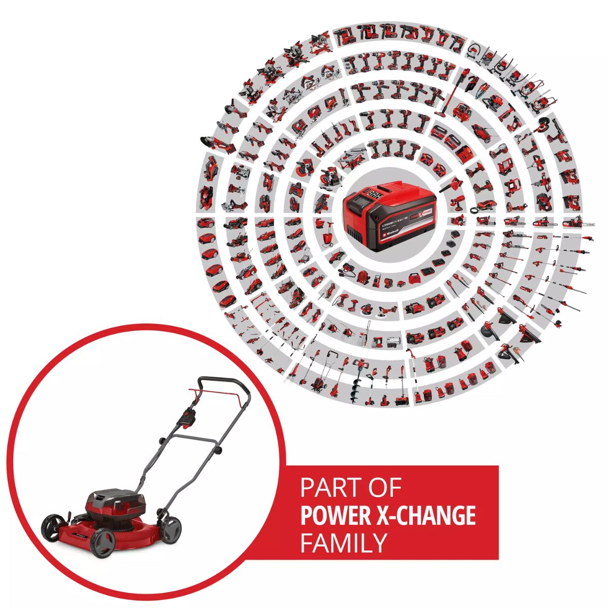 Cortadora De Pasto Inalámbrica Einhell Ge-Cm 36/48 Li M-Solo power x change