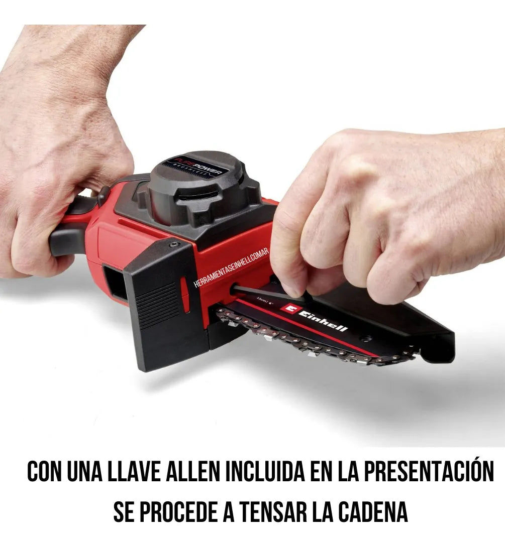 Motosierra de Poda Inalámbrica Ge ps 18/15 Li Bl solo 18v Einhell