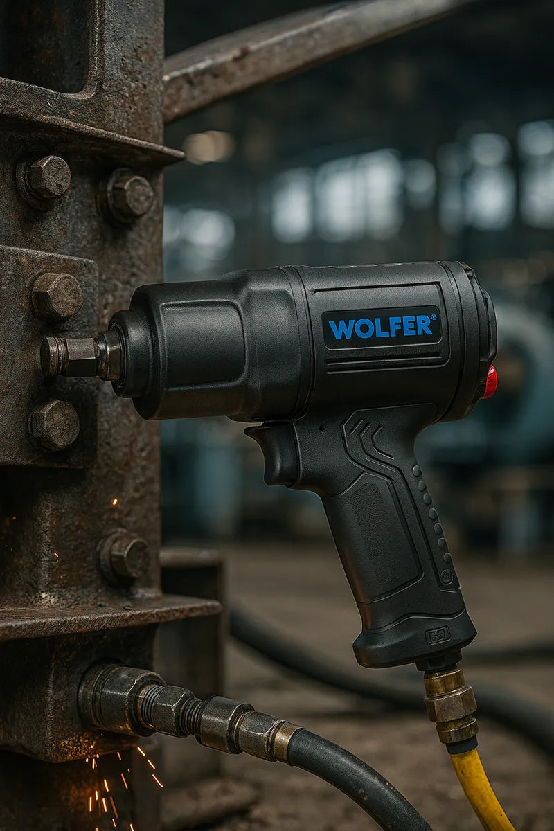 Llave Impacto Neumática Wolfer 1/2 1650 Nm + Kit 17 Pz Pro