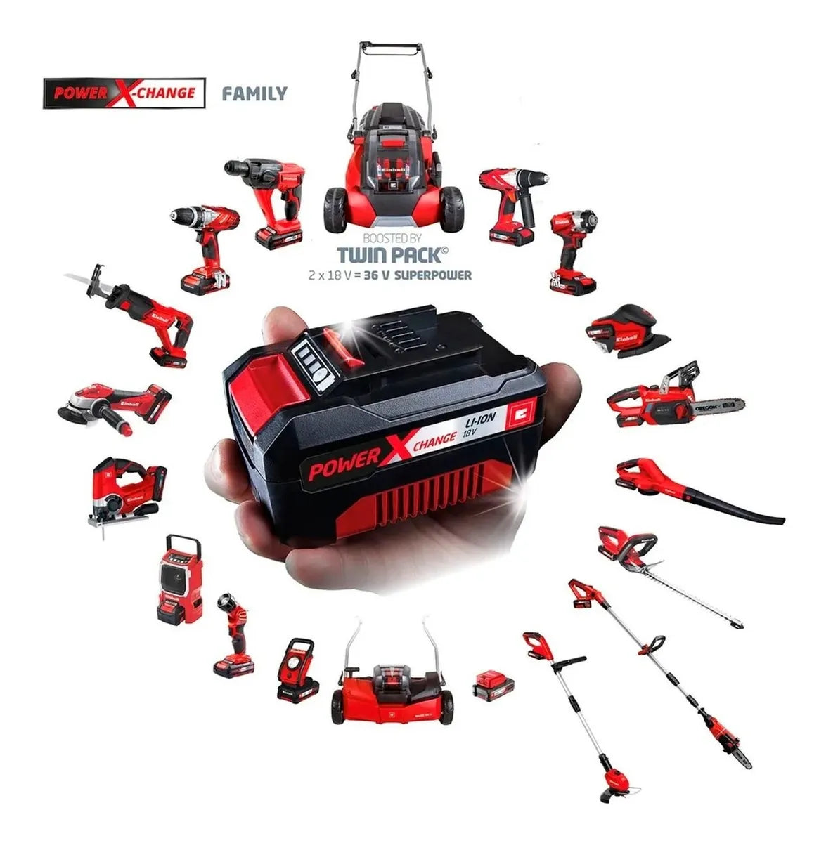 Twin Pack 2 Baterías de 5,2 Ah 18V PXC Einhell 4511526-2