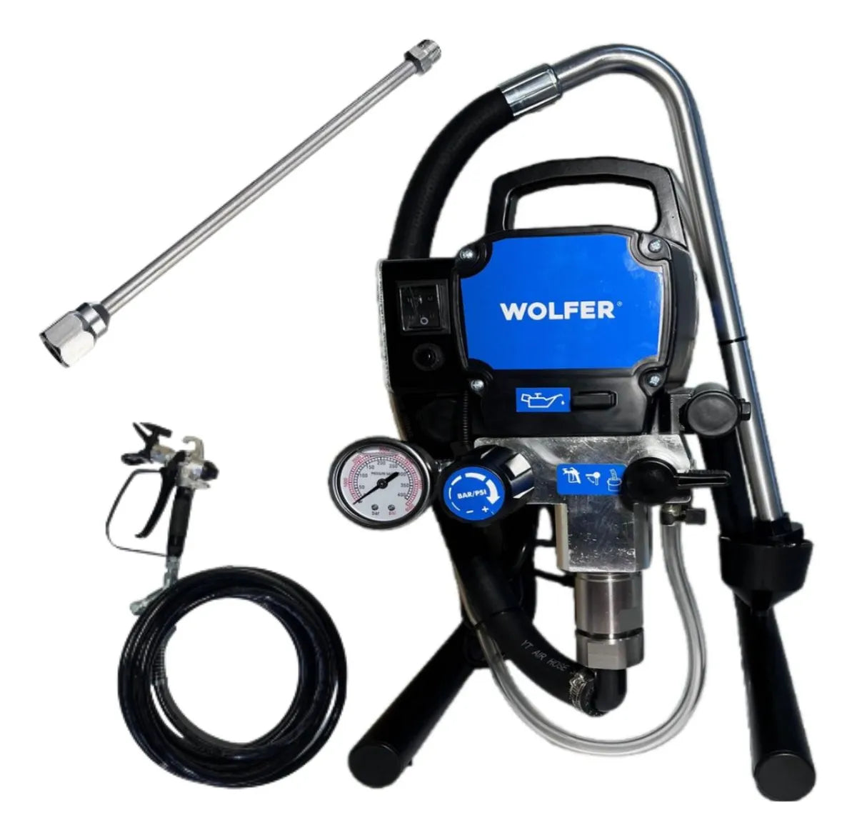 Equipo De Pintar Airless 900w Lacas c/Pico 517 + 521 Wolfer AL900