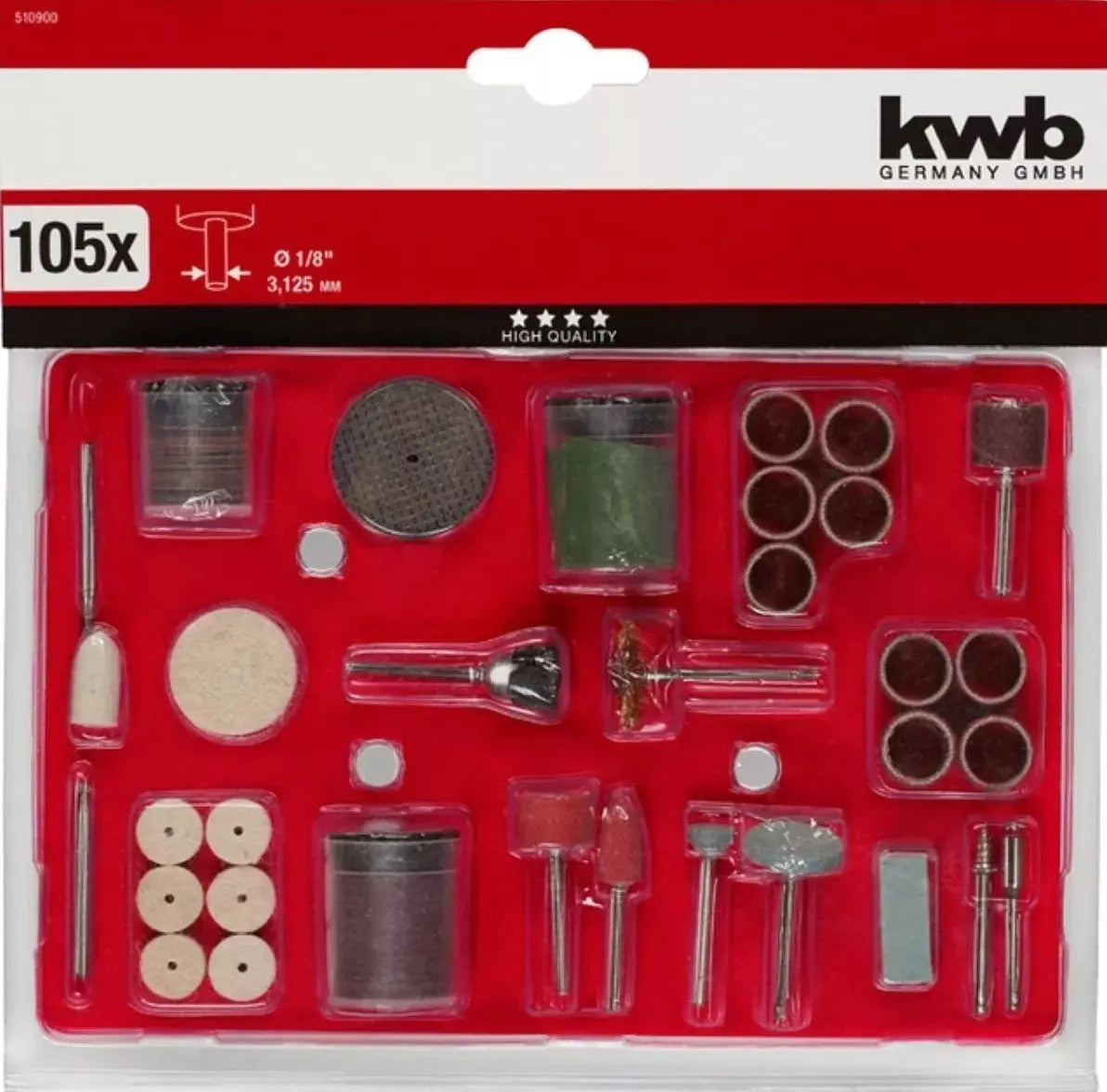 Kit Accesorios Mini Torno 105 Piezas Kwb 49510900 Einhell