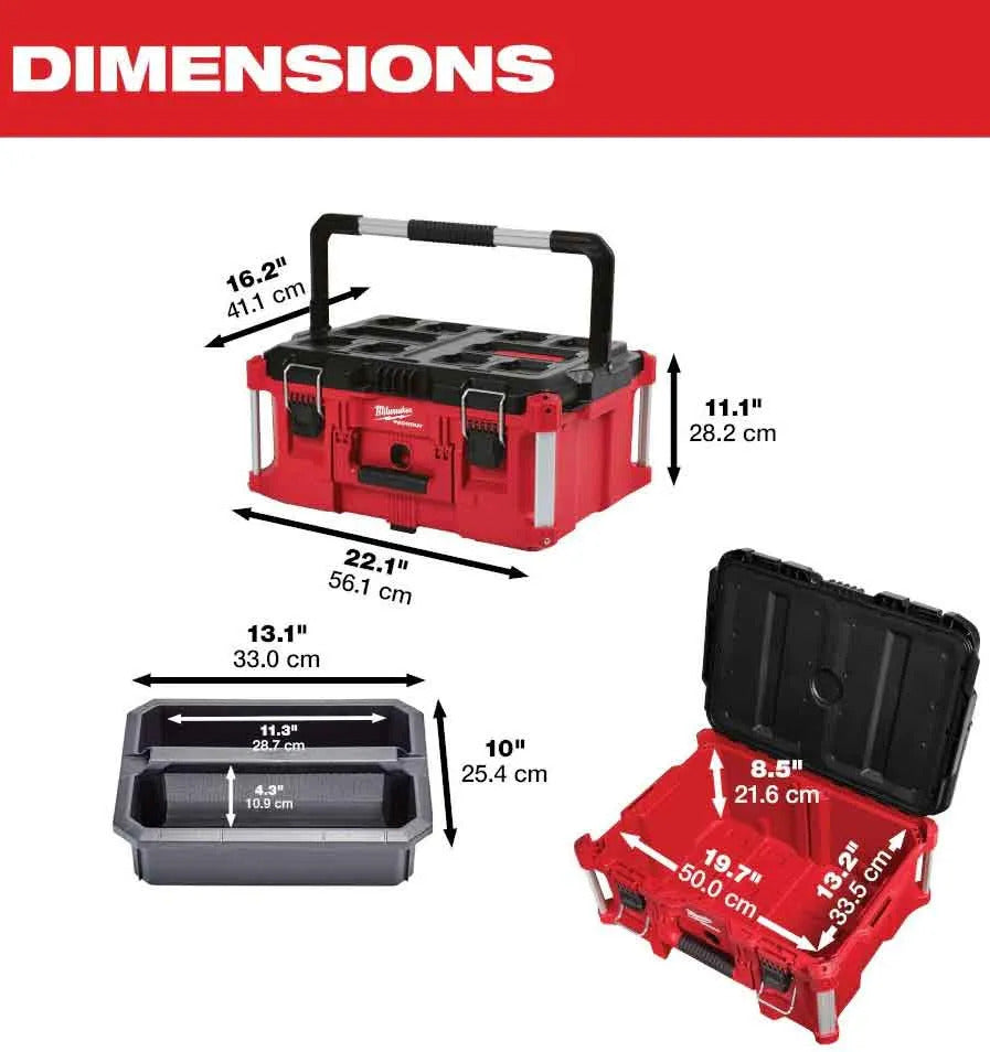 Caja De Herramientas Packout Milwaukee Organizador Ruedas