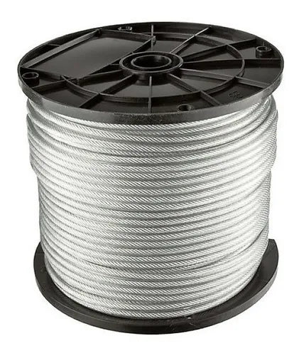 Cable de Acero Galvanizado 100mts Diámetro 8mm de 6x19+1 Alma Textil WOLFER 32080
