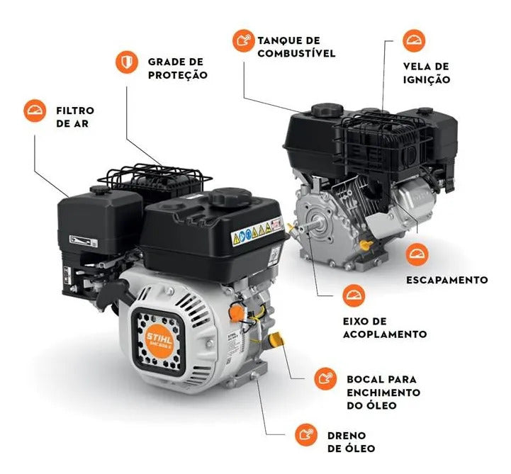 Motor Estacionario Naftero Stihl Original 7.0 Hp 4 Tiempos