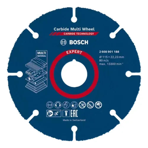 Disco Amoladora Para Corte Madera Y Plastico Bosch 115 Mm