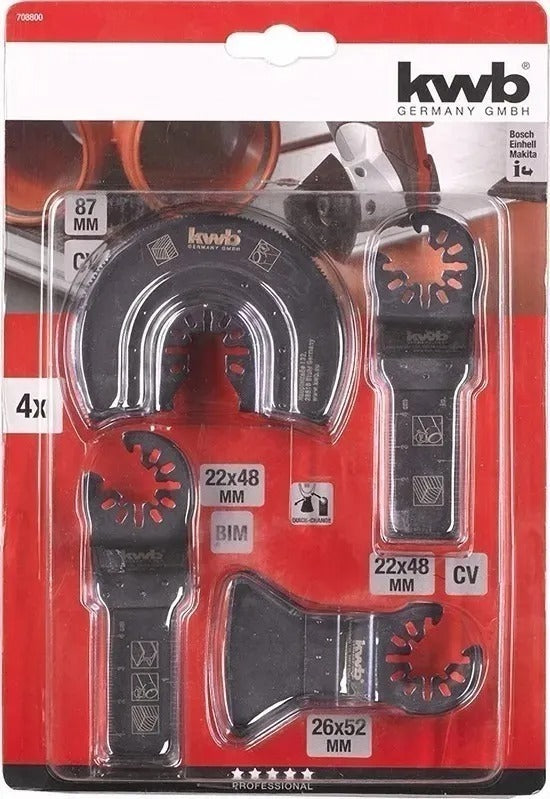 Set Kit Accesorios Para Oscilante Multicortadora 4 Piezas
