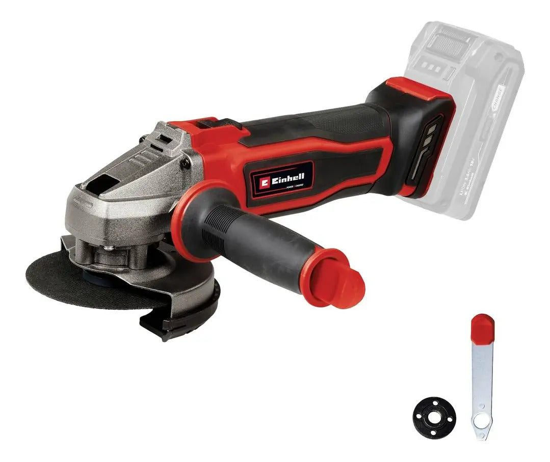 Amoladora Angular Inal. Einhell Te-ag 18/115-2 C/bat 4a Rojo
