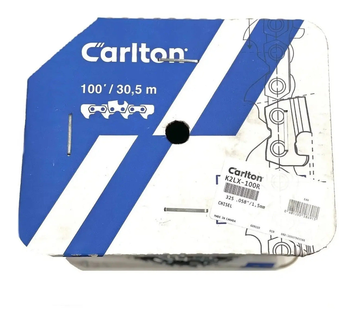 Rollo Cadena Motosierra Carlton .325 X 1.5 Diente Azul K2lx