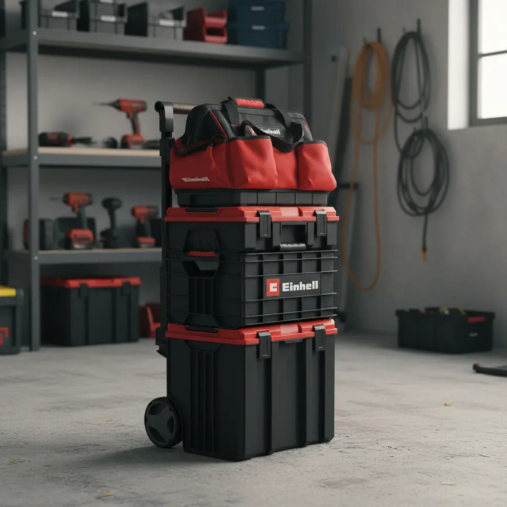 Combo Carro Caja De Herramientas Organizador Einhell E-case