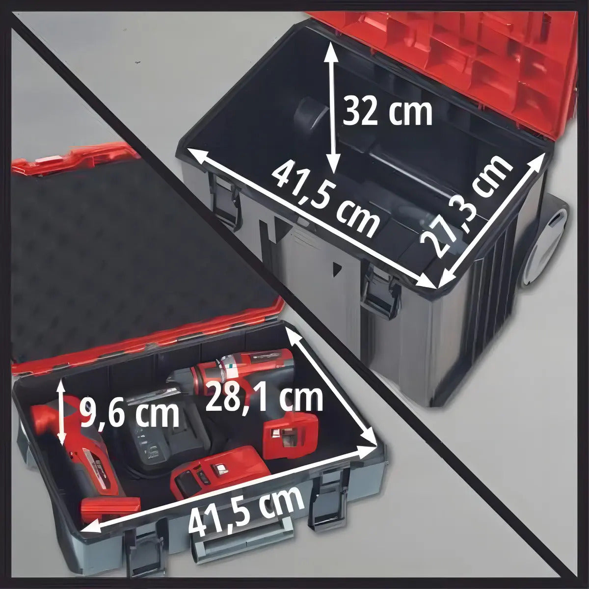 Combo Carro Caja De Herramientas Organizador Einhell E-case