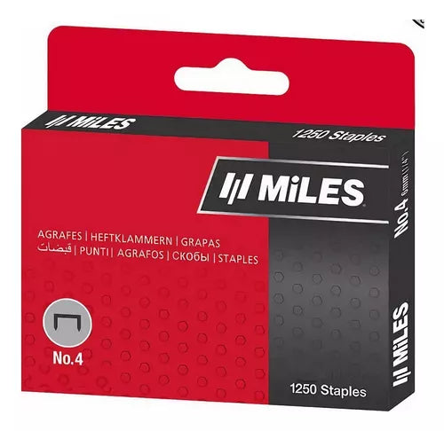 Grampas N4 Para Engrampadoras 6 mm x1250 Miles