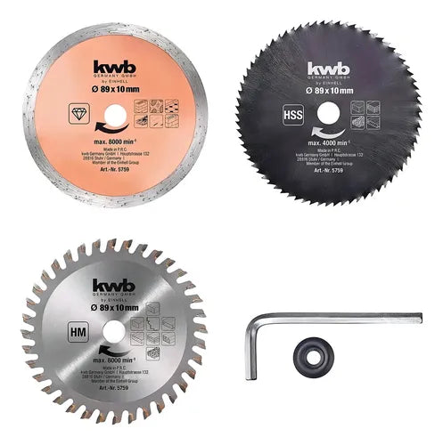 Disco De Corte 3 Discos Mini Sierra Cicular De 89 X 10m Kwb