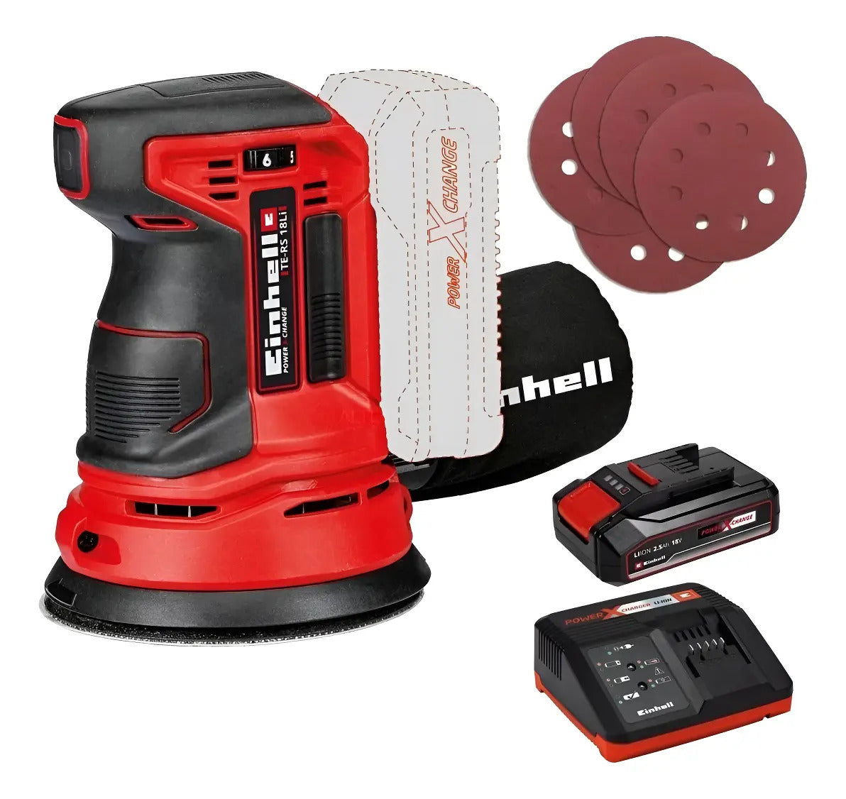 Lijadora Inalambrica 18v Orbital D Palma Einhell Kit Bateria