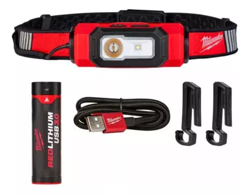 Linterna Vincha Casco Recargable Usb Carga Rapida Milwaukee