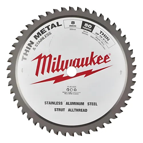 Disco Cortadora Circular Sierra Milwaukee 50t 203mm Japones Gris
