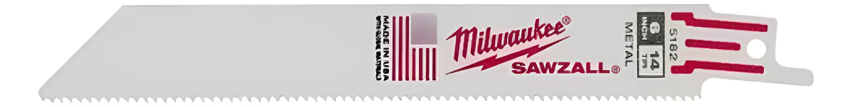 Blister 5 Hojas de Sierra Sable para Metal 6'' 14 Dpi Milwaukee 4800-5182 1