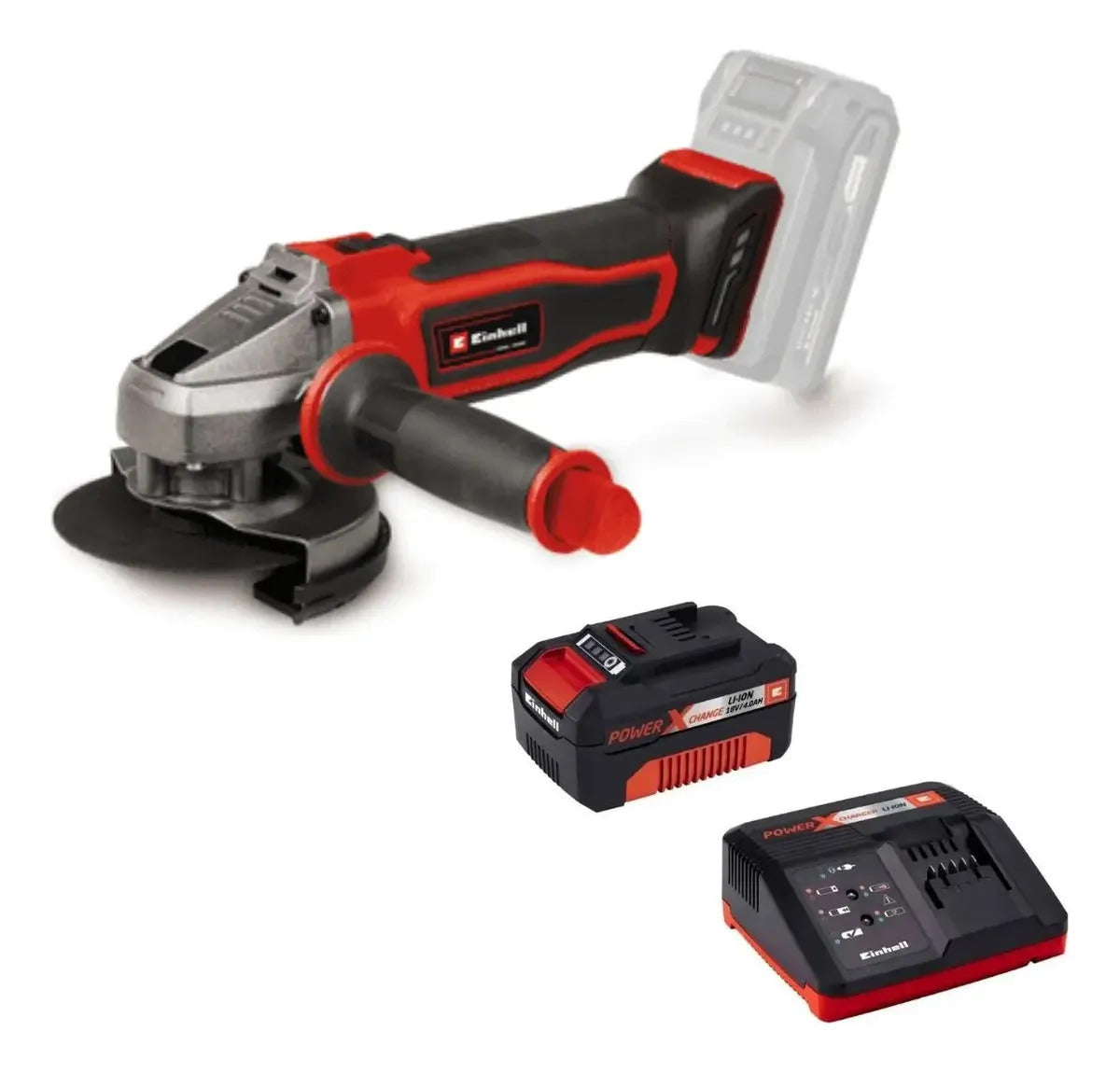 Amoladora Inalámbrica Einhell 18v Te-ag 18/115 2 Kit Discos