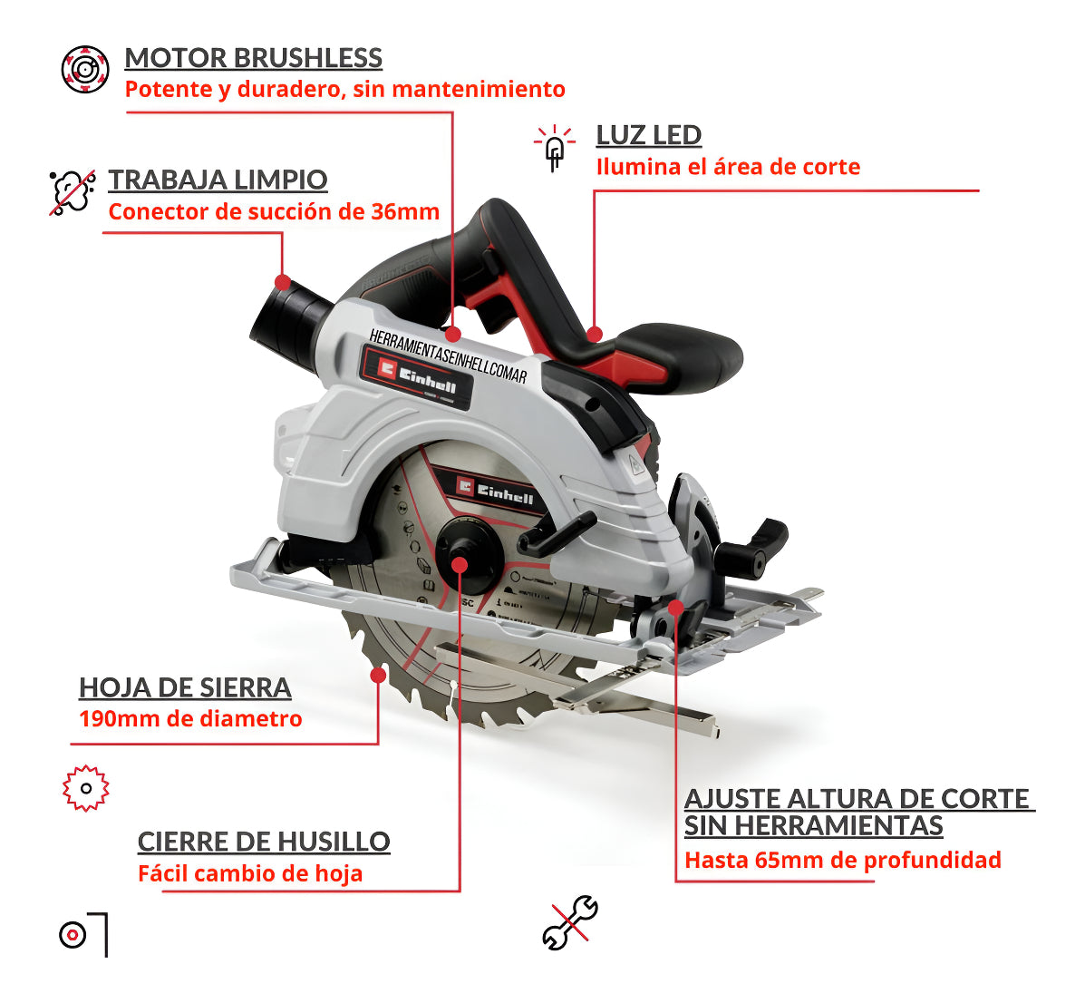 Einhell Power X-change Tp-cs 18/190 Bl Li Solo Sierra