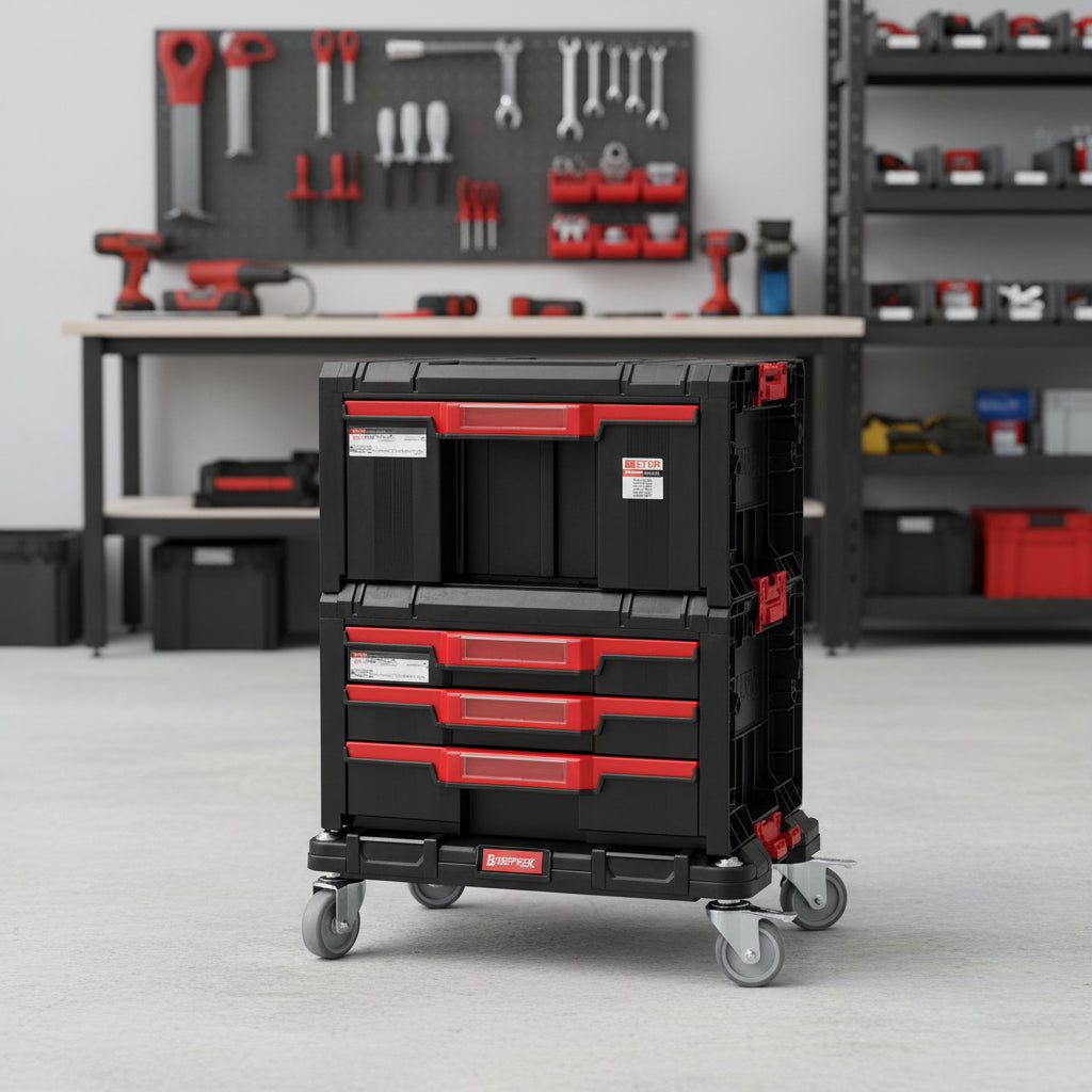 Carro Y Cajas Porta Herramientas Qbrick Modular 4 Cajones