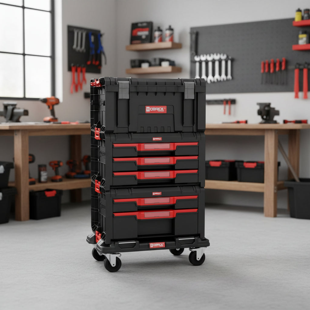Carro Y Cajones Porta Herramientas Qbrick 5 Cajones + Caja