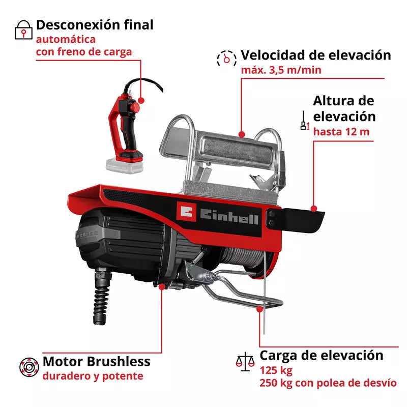Aparejo Inalámbrico TE-EH 18/250 Li BL-Solo