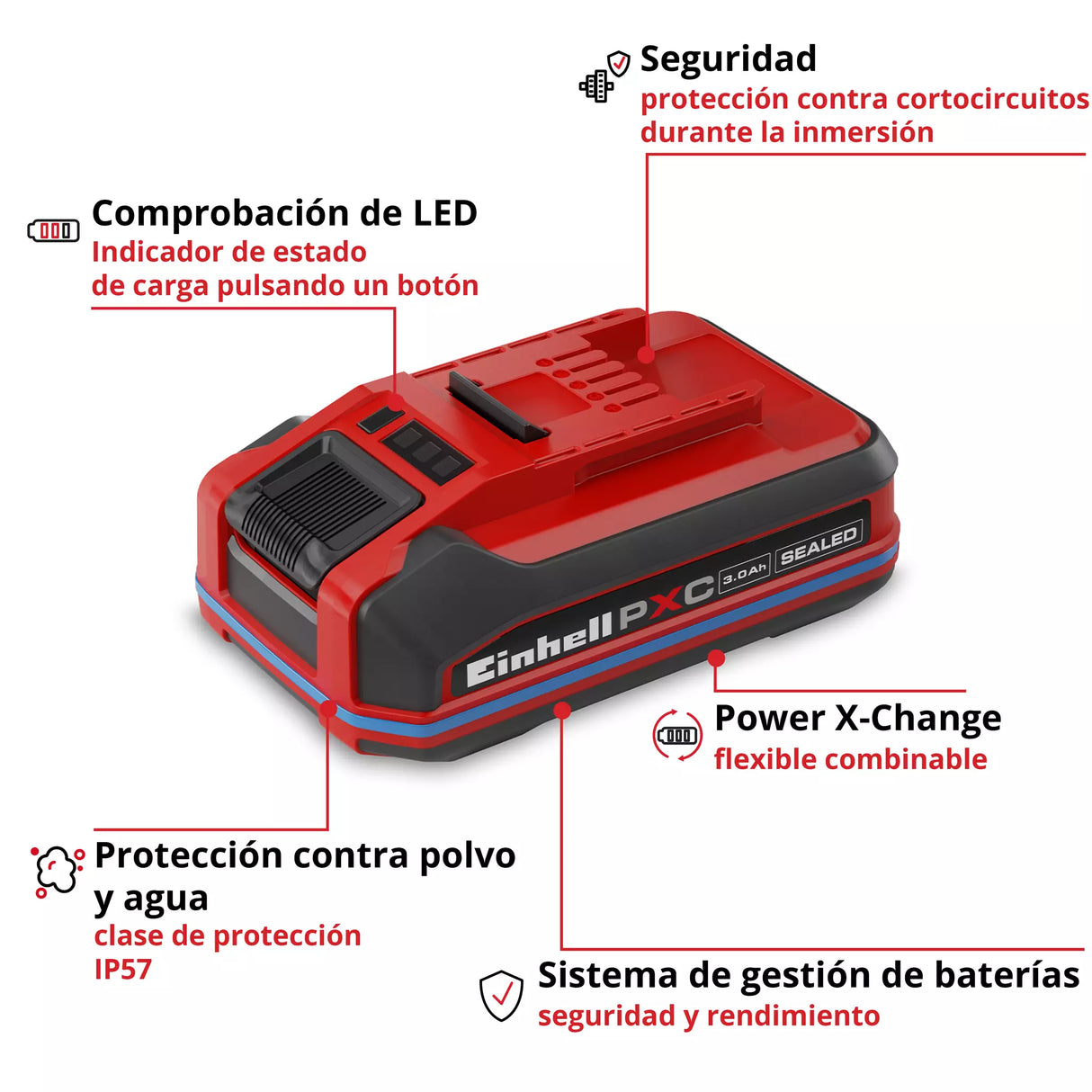 Batería 18v 3,0ah Sealed Plus Einhell 18V 3 0Ah Sealed