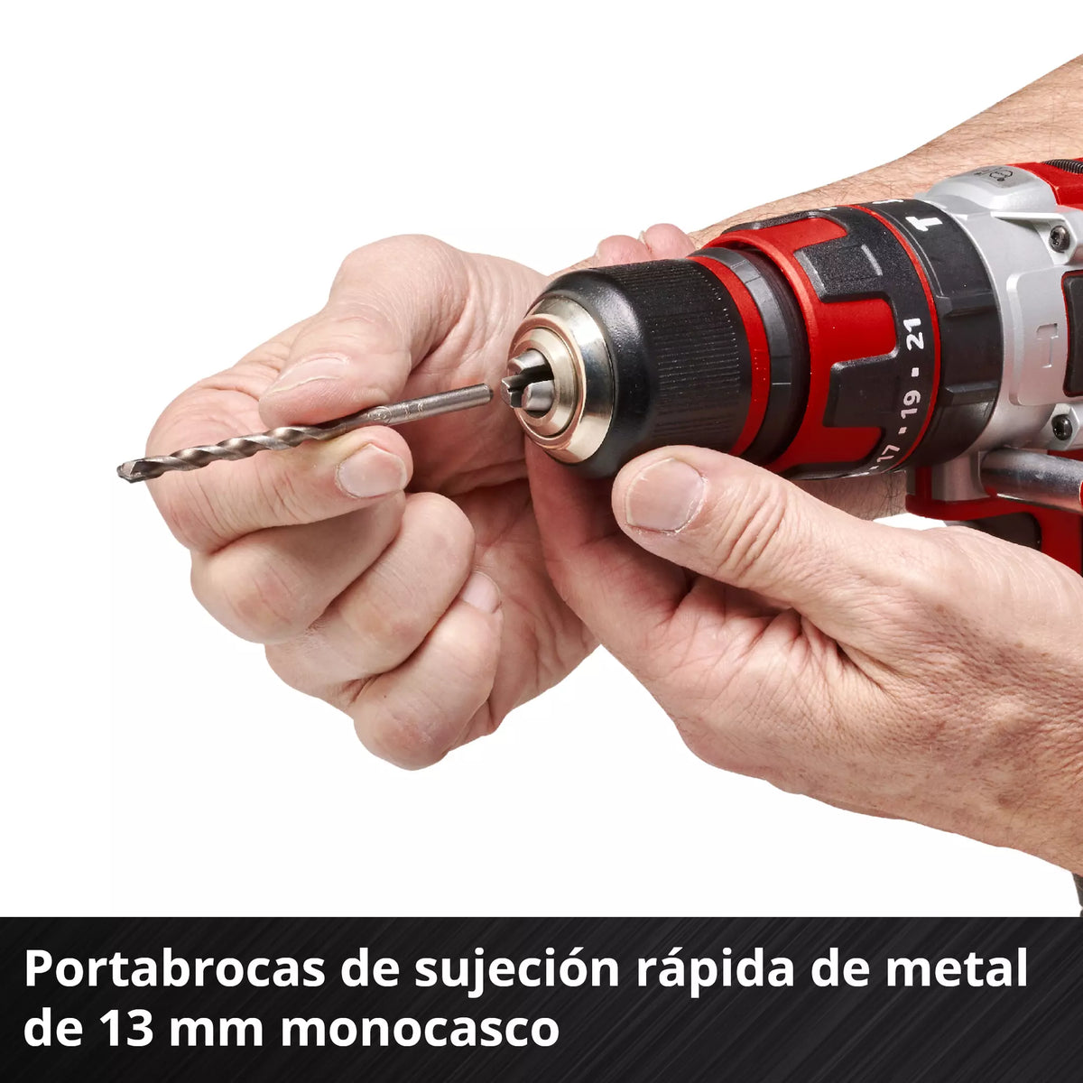 Taladro Percutor Inalámbrico 18V con 2 Baterías 2.0Ah y Maletín - Einhell TE-CD 18/48 Li-i (2x2.0 Ah)
