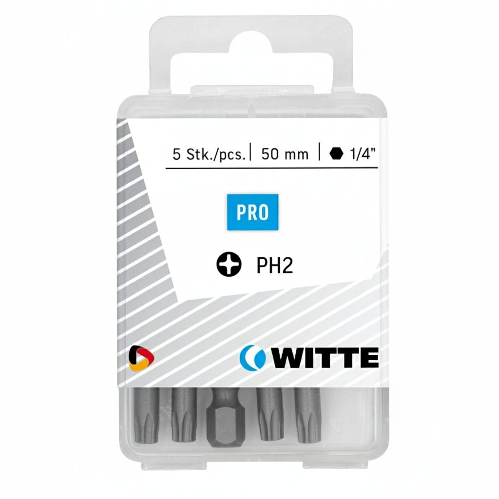Juego de Puntas PH2 Witte Pro Bit 50 mm 1/4"