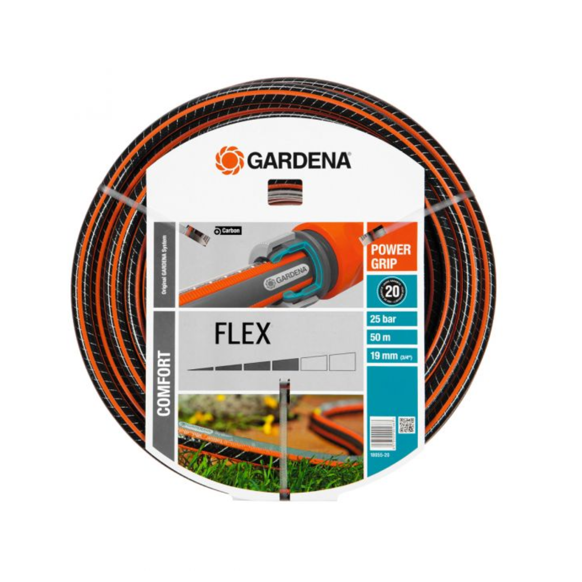 Manguera High Flex 3/4 X 50 M Gardena Color Gris. FRENTE