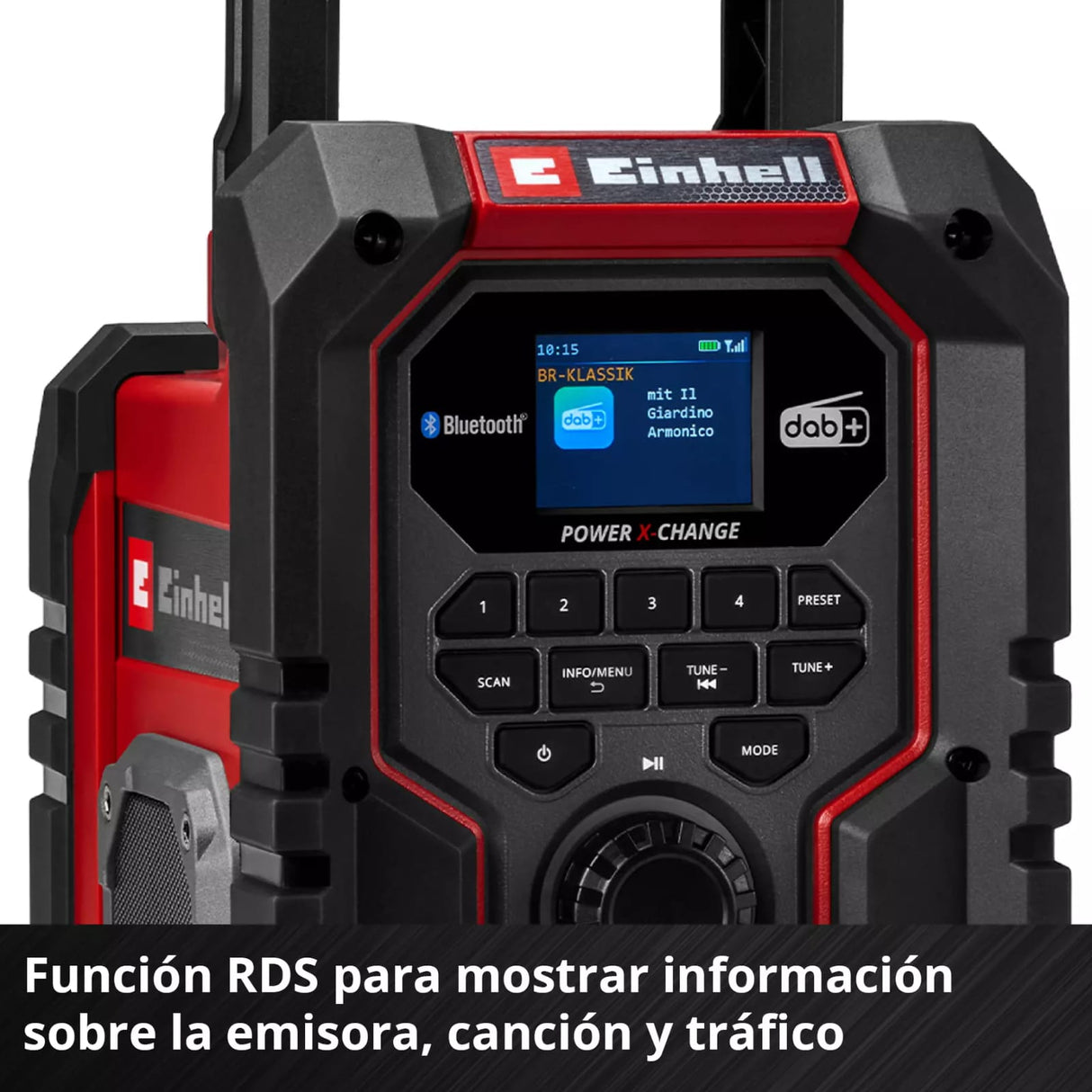 Radio Inalámbrica Portátil TE-CR 18 Li DAB + FM / Bluetooth - Solo Einhell RDS