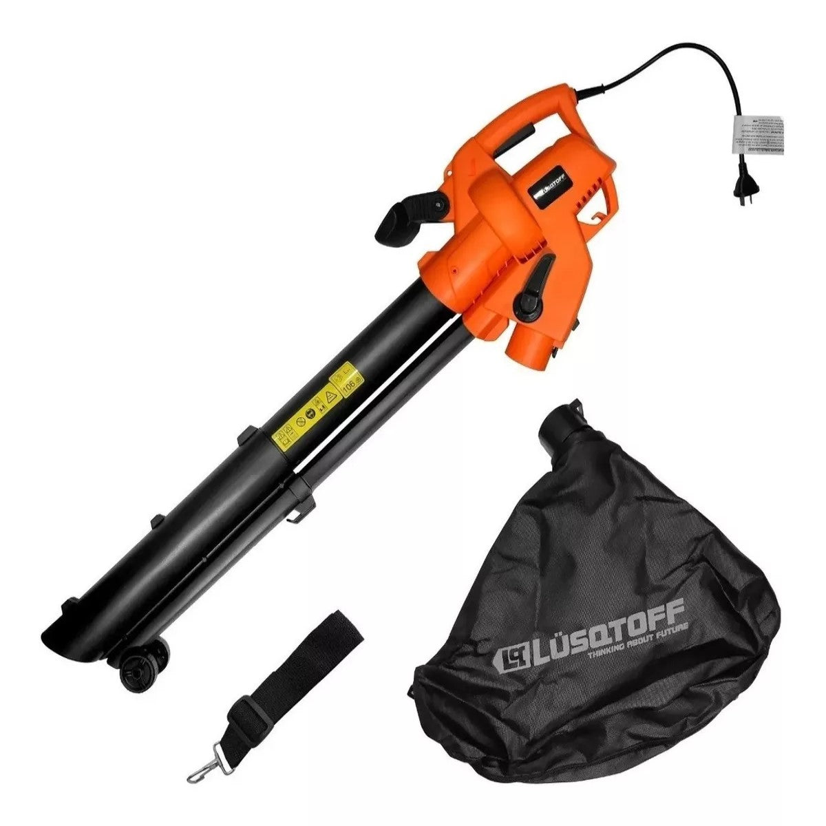 Soplador Aspirador Triturador Electrico Lusqtoff 2400w Hojas Cesped Perfil Con Bolsa
