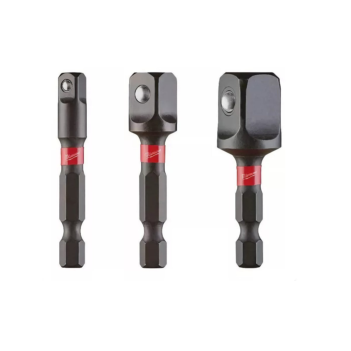 Adaptador Milwaukee Hex 1/4 Cuadrado 1/4 3/8 1/2 48-32-5033. Frente