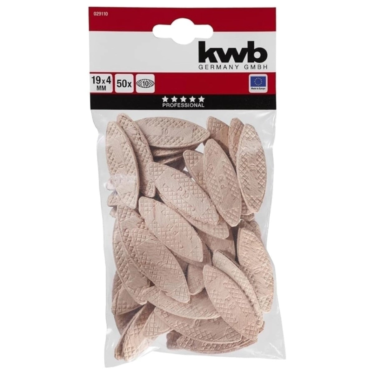 50 Galletas Para Engalletadora Carpintería 19 X 4mm KWB N°10