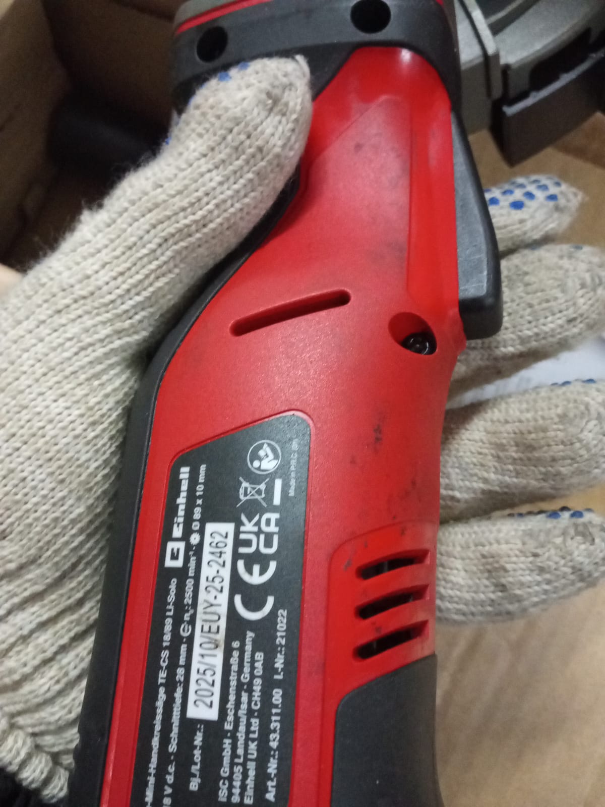 Mini Sierra Circular Inalambrica Einhell TE-CS 18/89 Li-Solo Reacondicionada