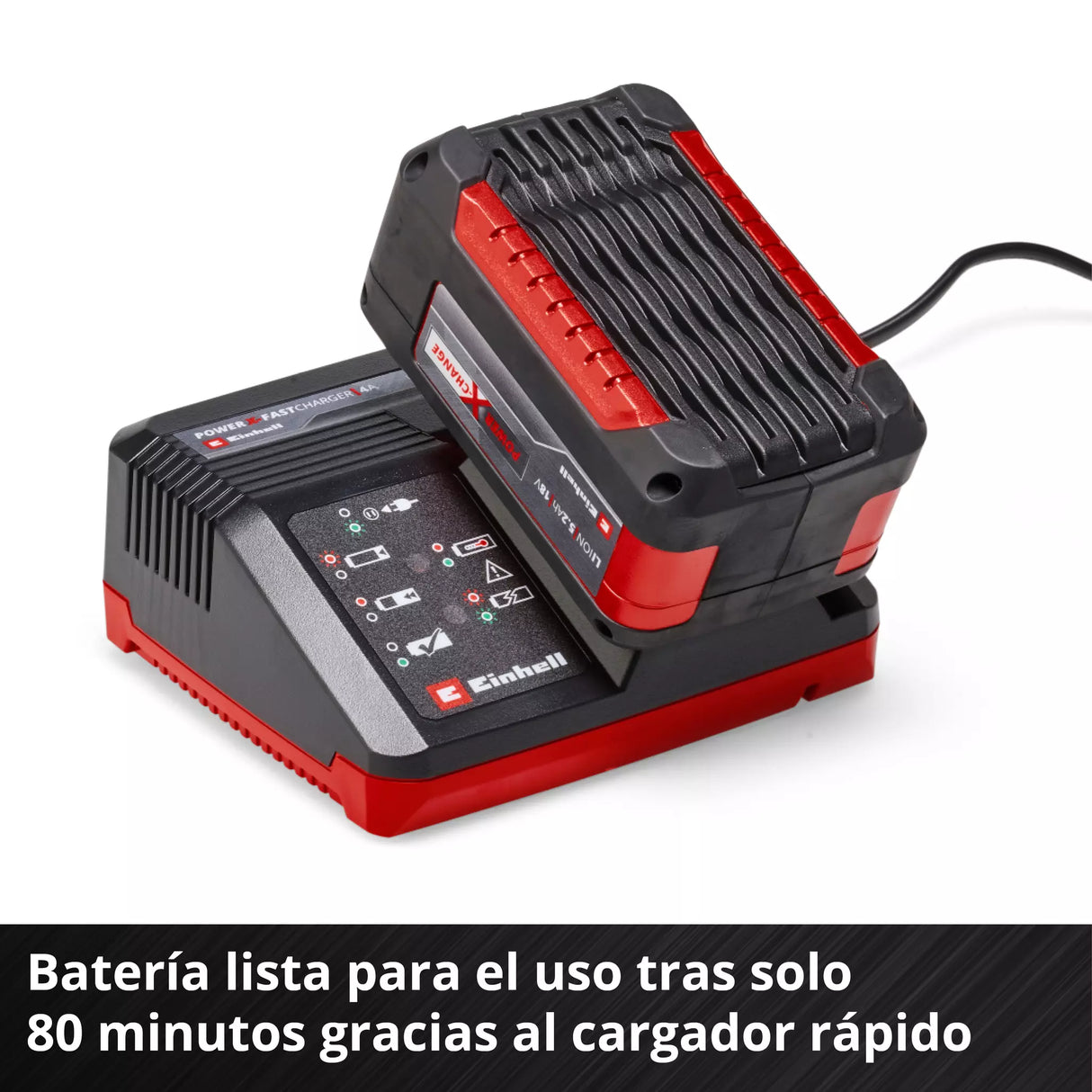 Cargador rápido Einhell Power X-Change - Carga eficiente para baterías 18V de litio