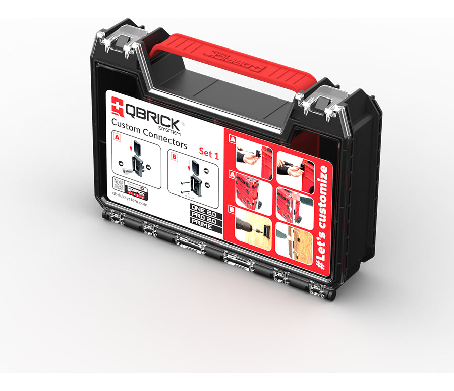 Conectores Qbrick en uso con destornilladores y llaves colgadas