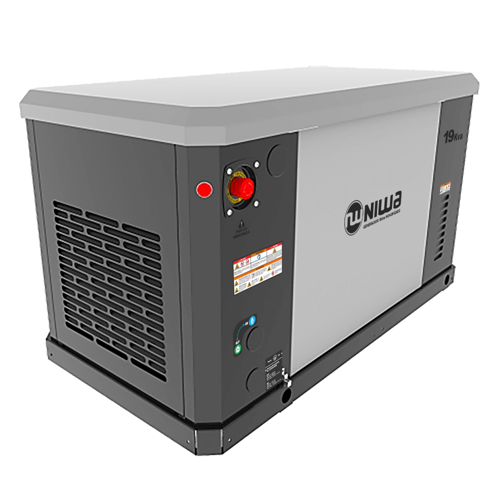Generador a Gas 36Hp 26 Kw encabinado Niwa GNW-19000-GNLP-ATS